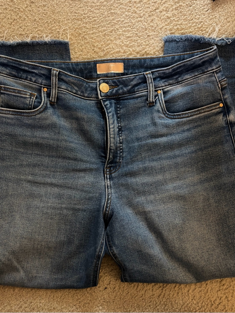 Kut from the Kloth Mid Wash Blue Straight Leg Jeans - Picture 3 of 6